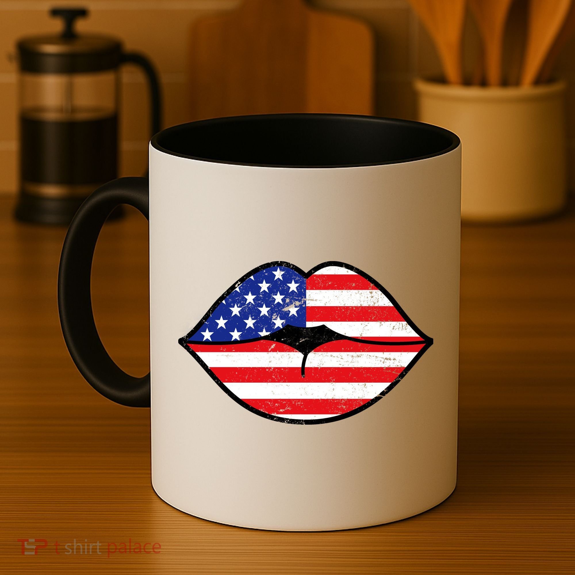 USA Lips Coffee Mug