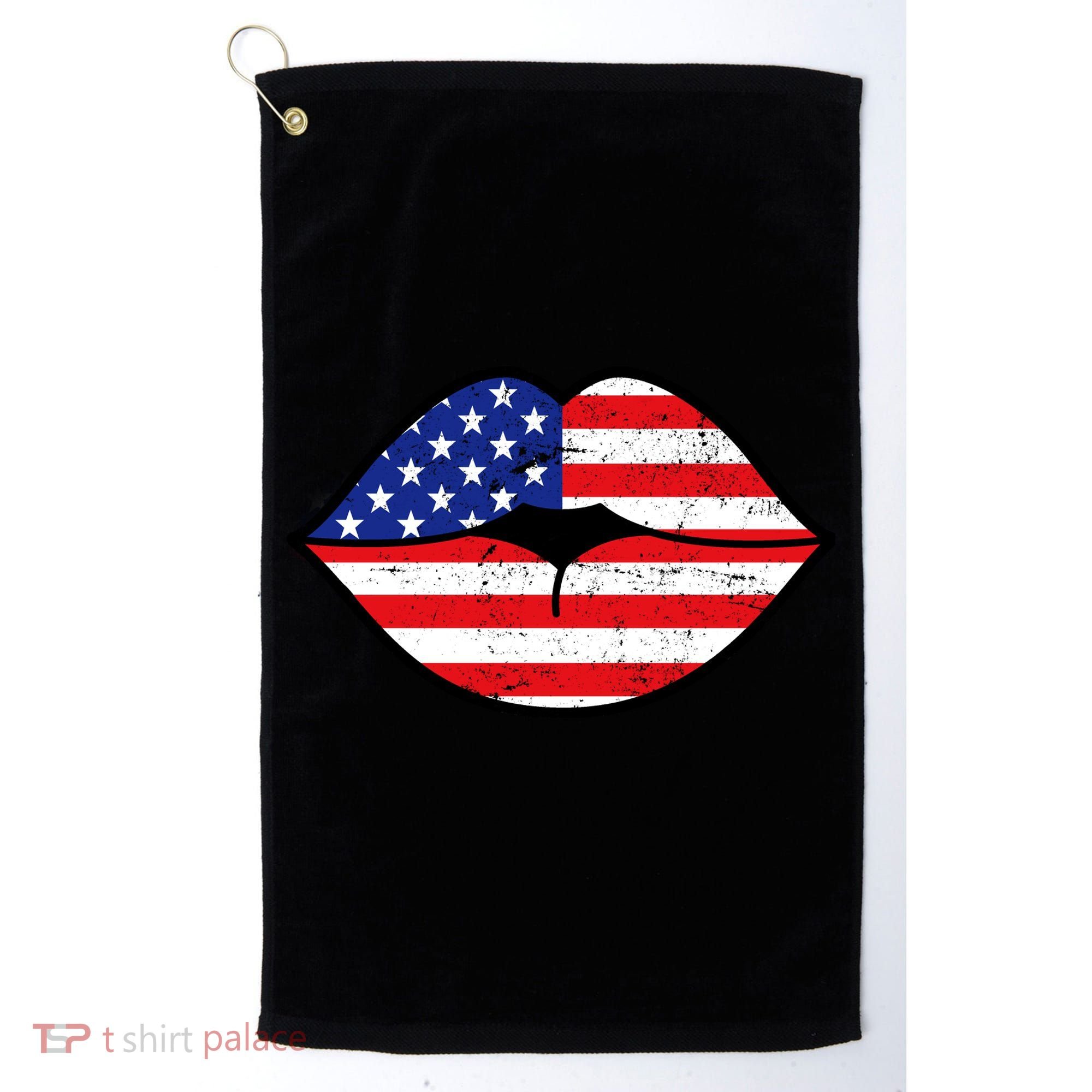 USA Lips Golf Towel