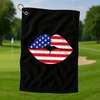 USA Lips Golf Towel thumb 1