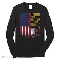 USA Maryland Flag Long Sleeve Shirt thumb 0