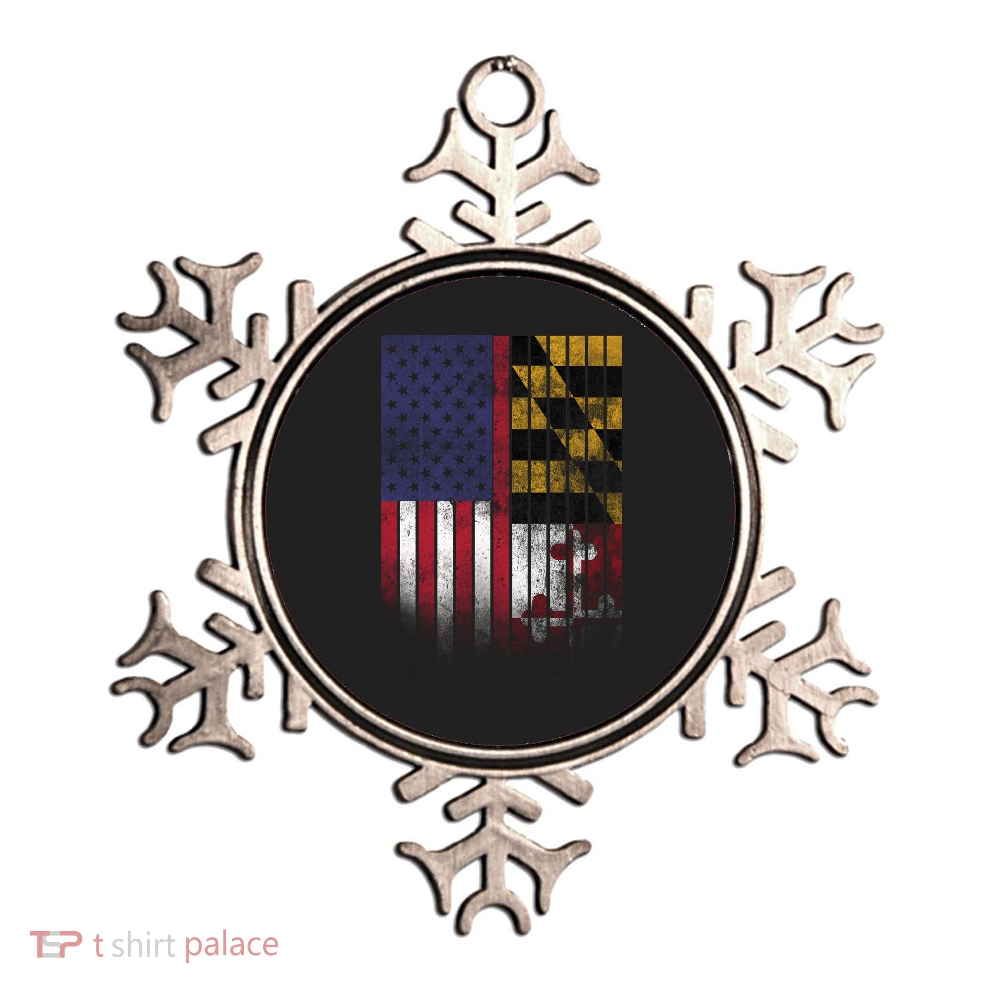 USA Maryland Flag Ornament