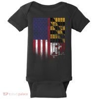 USA Maryland Flag Baby Bodysuit thumb 0