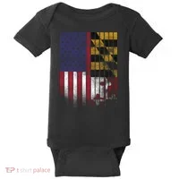 USA Maryland Flag Baby Bodysuit thumb 0