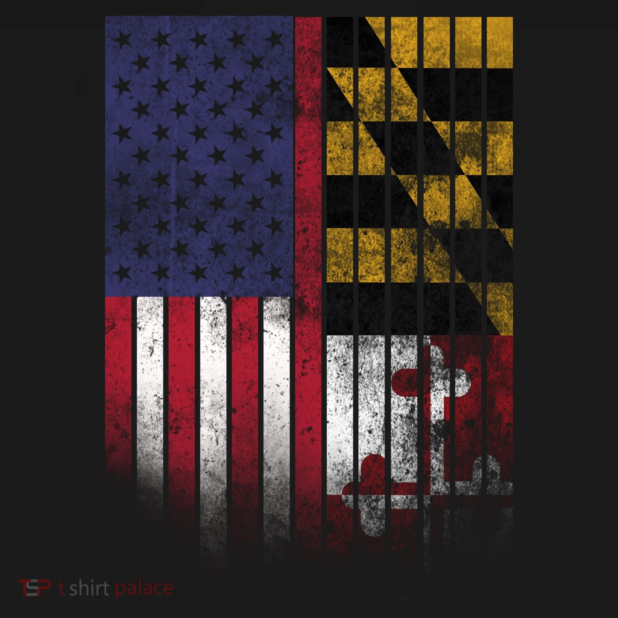 USA Maryland Flag Baby Bodysuit