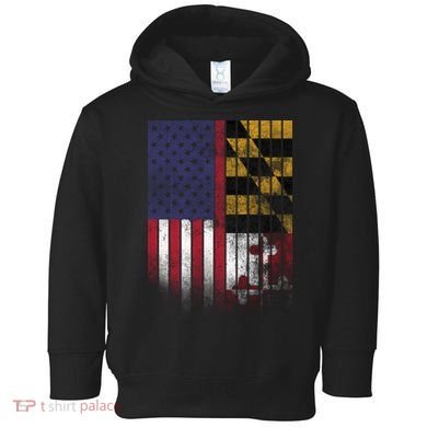 USA Maryland Flag Toddler Hoodie