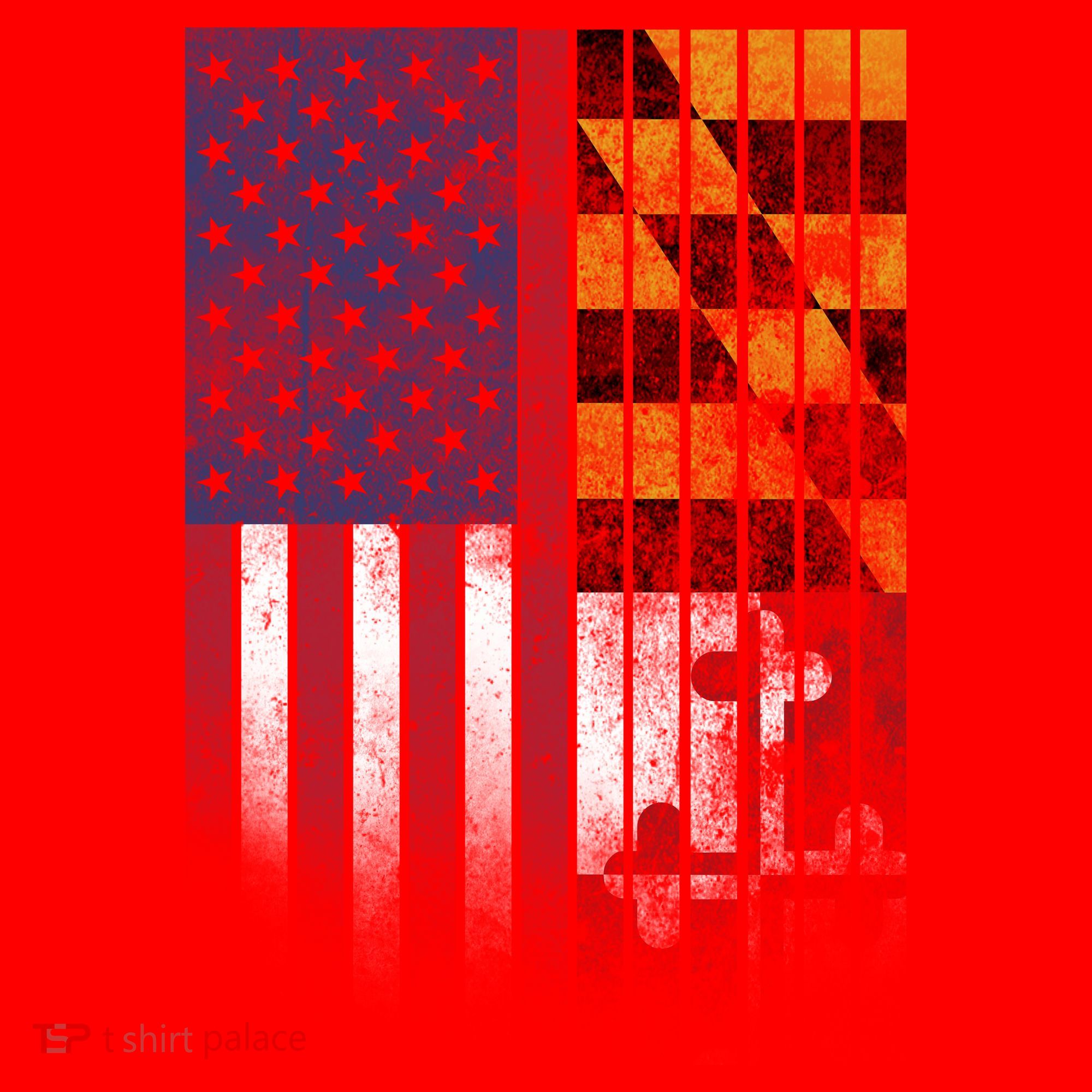 USA Maryland Flag Santa Hat