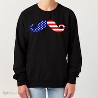 USA Mustache American Stache Women's Sweatshirt thumb 0