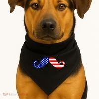 USA Mustache American Stache USA-Made Doggie Bandana thumb 1