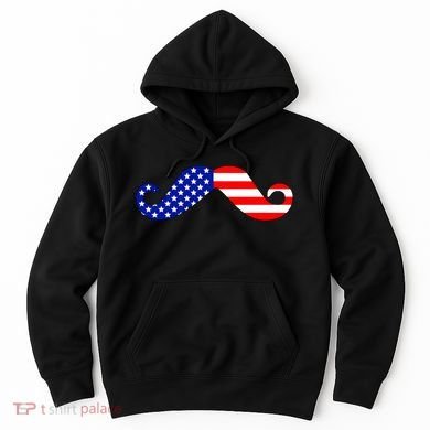 USA Mustache American Stache Hoodie
