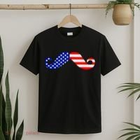 USA Mustache American Stache T-Shirt thumb 2