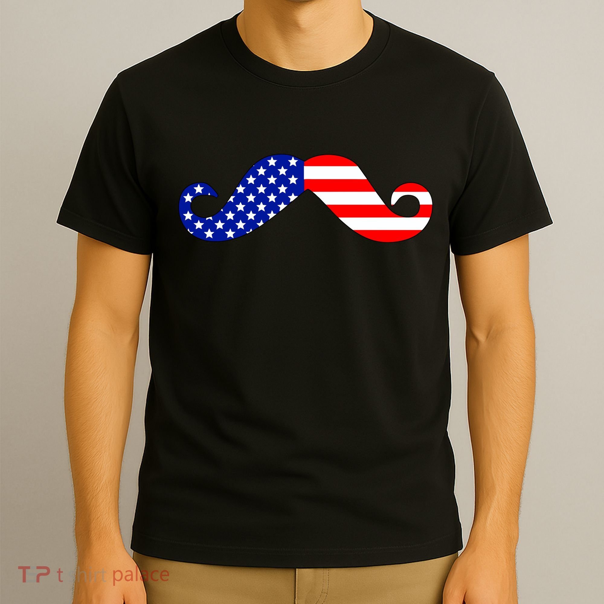 USA Mustache American Stache T-Shirt