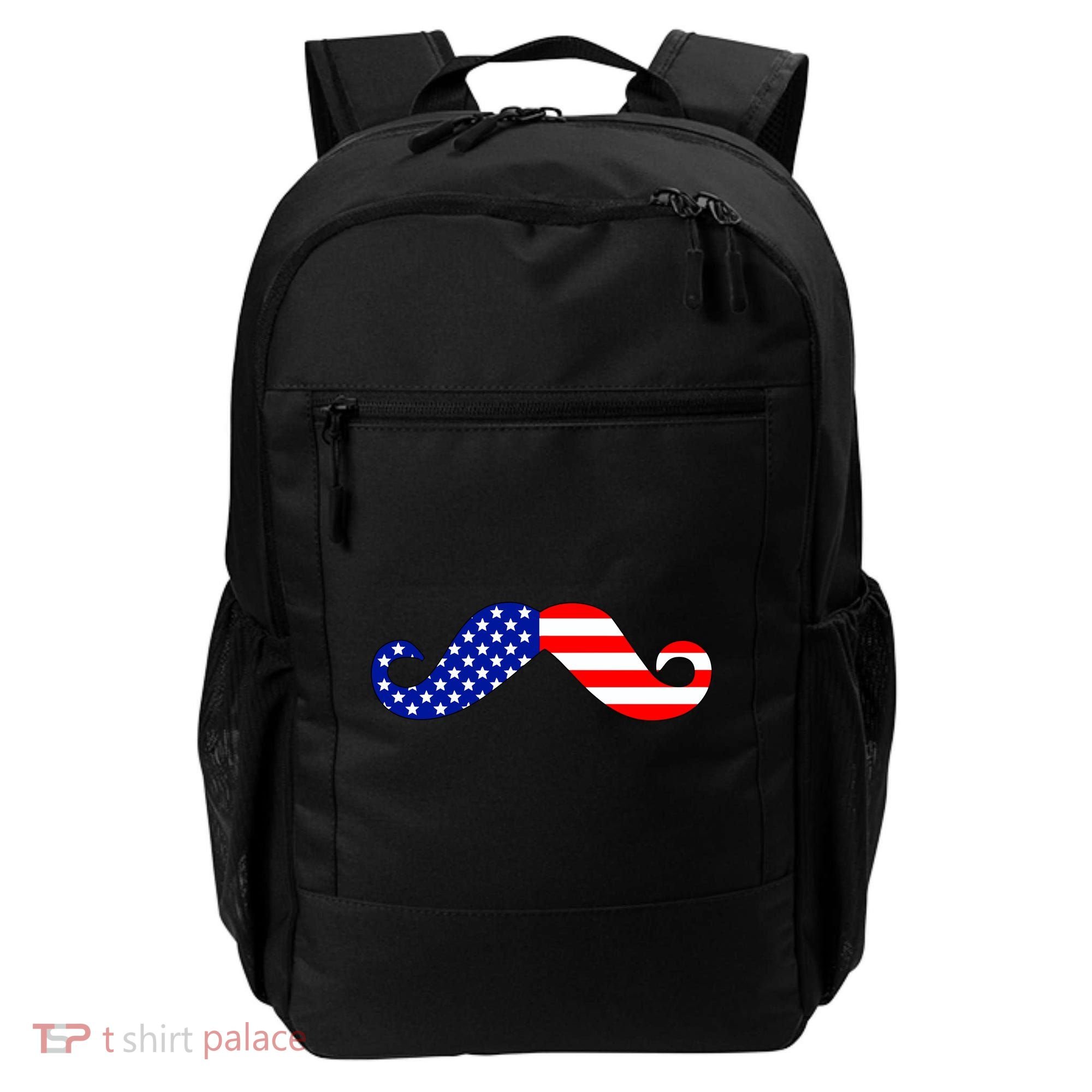 USA Mustache American Stache Backpack