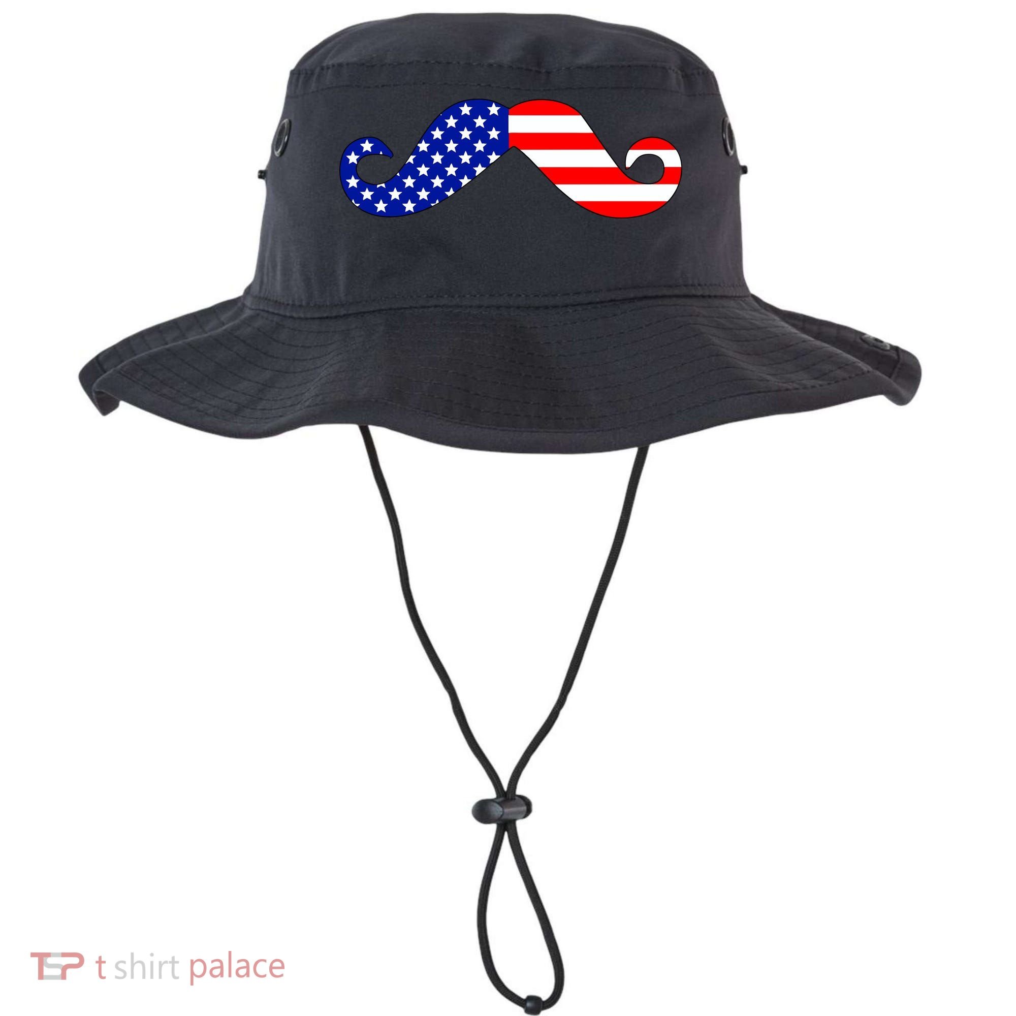 USA Mustache American Stache Bucket Hat