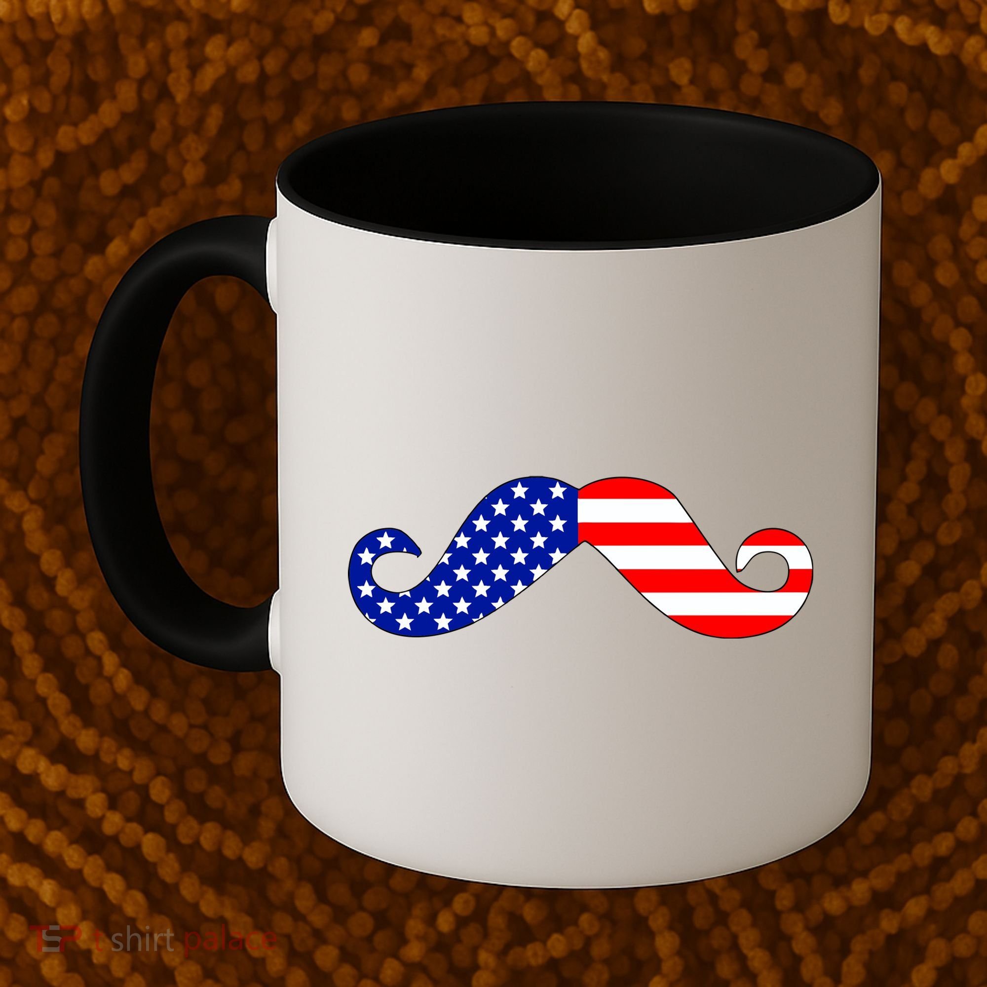 USA Mustache American Stache Coffee Mug