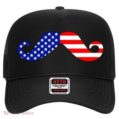 USA Mustache American Stache Hat