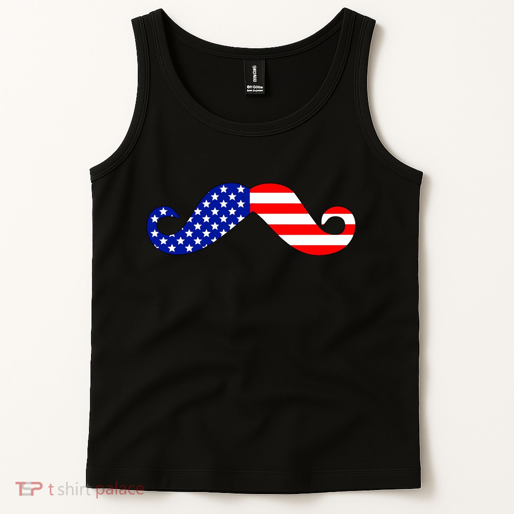USA Mustache American Stache Tank Top