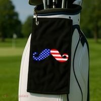 USA Mustache American Stache Golf Towel thumb 2
