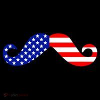 USA Mustache American Stache Women's Long Sleeve Shirt thumb 2