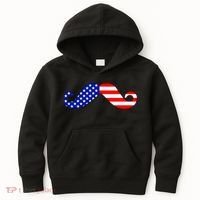 USA Mustache American Stache Kids Hoodie thumb 0