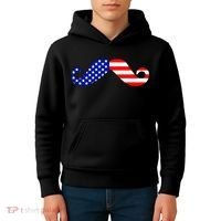 USA Mustache American Stache Kids Hoodie thumb 4