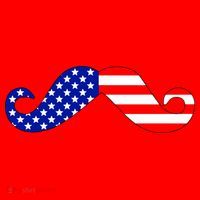 USA Mustache American Stache Santa Hat thumb 1