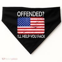 USA Offended I'll Help You Pack USA-Made Doggie Bandana thumb 0