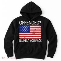 USA Offended I'll Help You Pack Hoodie thumb 0