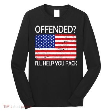 USA Offended I'll Help You Pack Long Sleeve Shirt