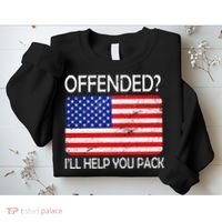USA Offended I'll Help You Pack Sweatshirt thumb 2