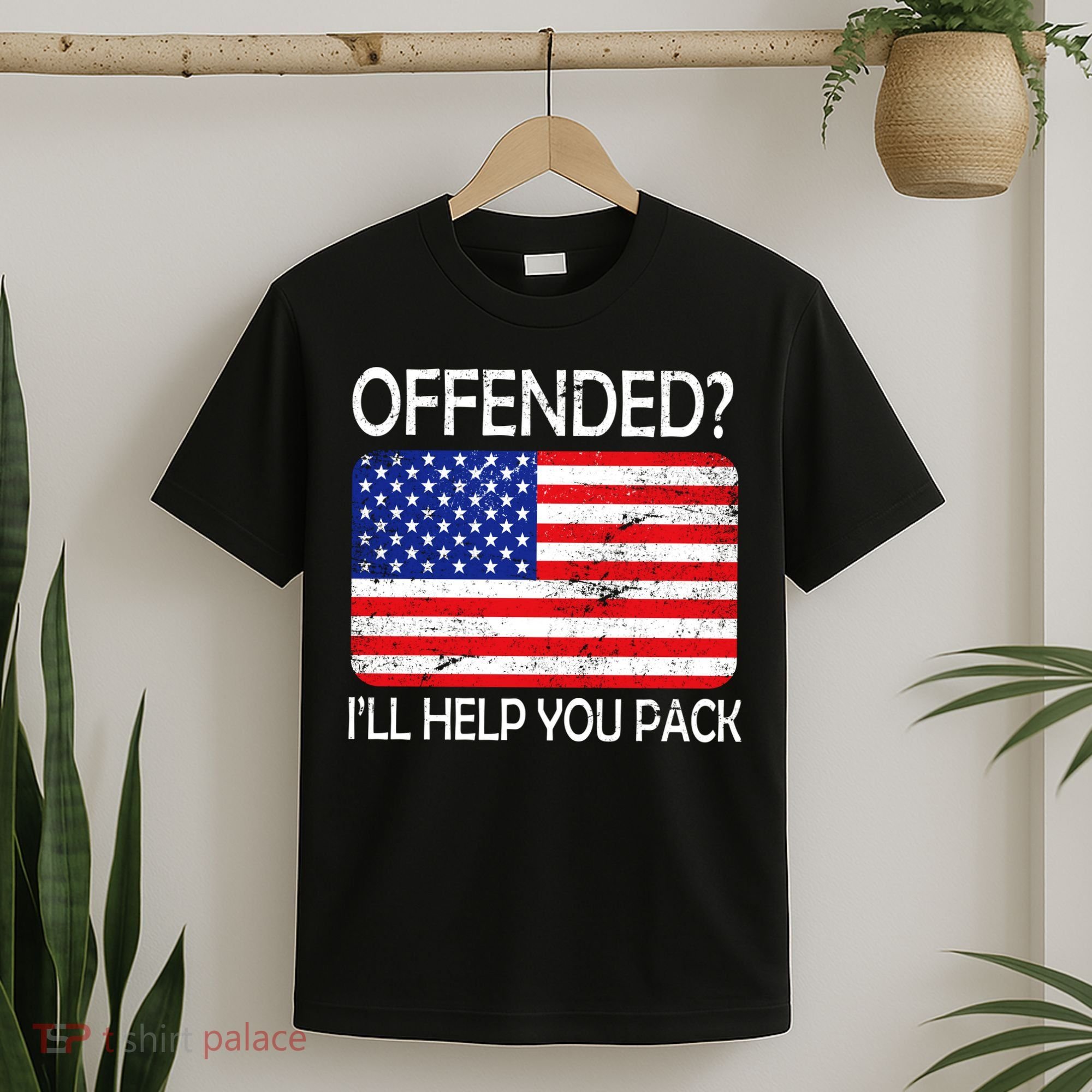 USA Offended I'll Help You Pack T-Shirt