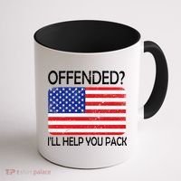 USA Offended I'll Help You Pack Coffee Mug thumb 1