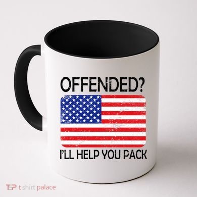 USA Offended I'll Help You Pack Coffee Mug