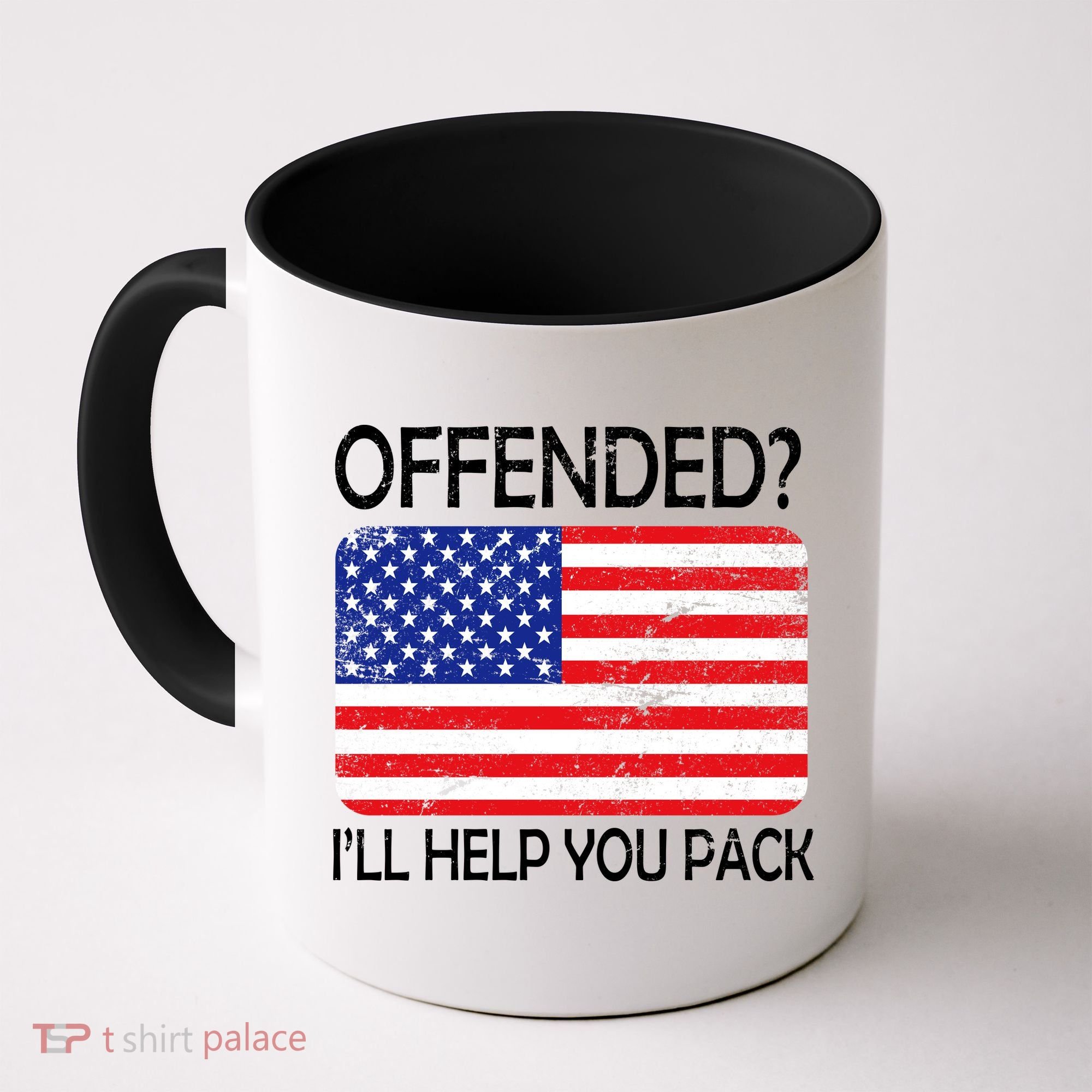 USA Offended I'll Help You Pack Coffee Mug