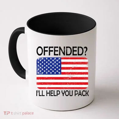 USA Offended I'll Help You Pack Coffee Mug