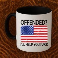 USA Offended I'll Help You Pack Coffee Mug thumb 2