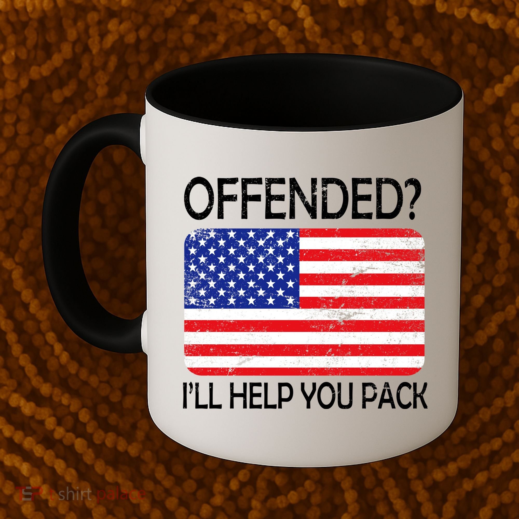 USA Offended I'll Help You Pack Coffee Mug