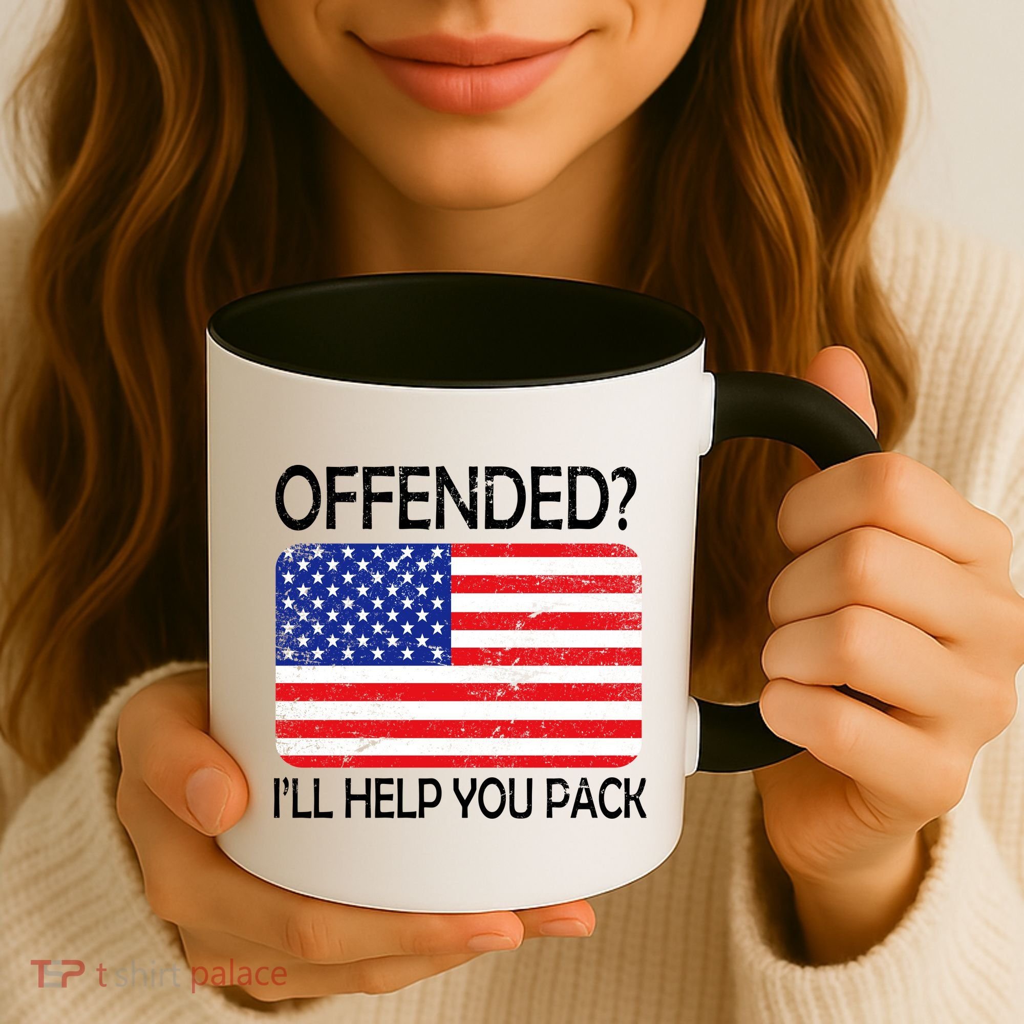 USA Offended I'll Help You Pack Coffee Mug