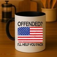 USA Offended I'll Help You Pack Coffee Mug thumb 4