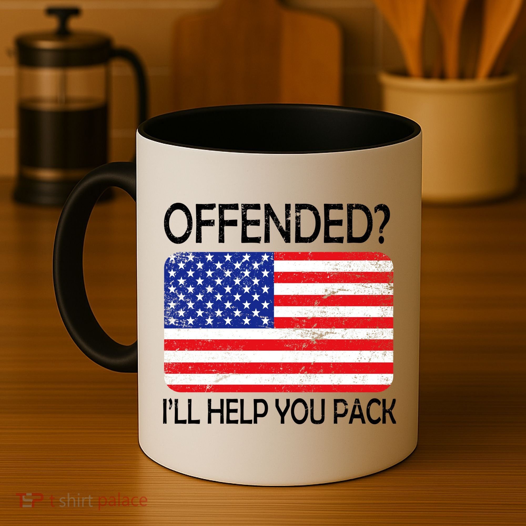 USA Offended I'll Help You Pack Coffee Mug