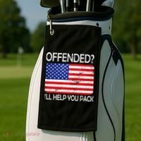 USA Offended I'll Help You Pack Golf Towel thumb 2