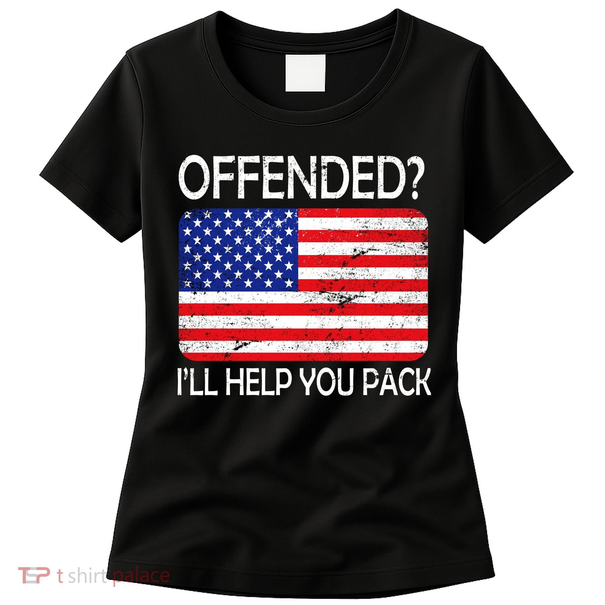 USA Offended I'll Help You Pack Women's T-Shirt