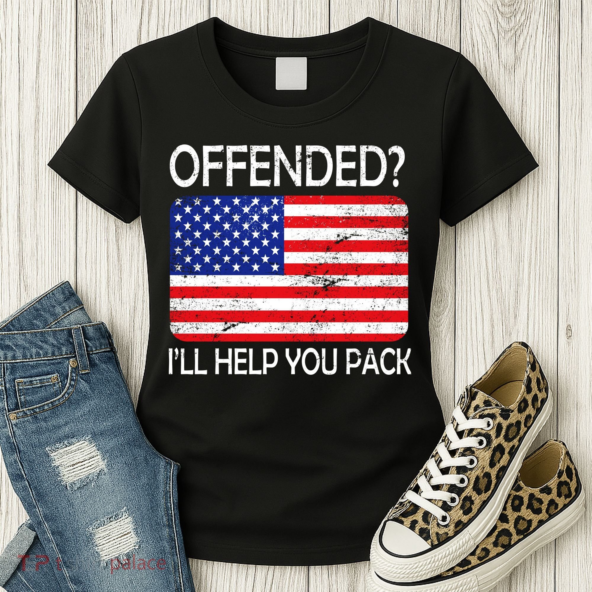 USA Offended I'll Help You Pack Women's T-Shirt