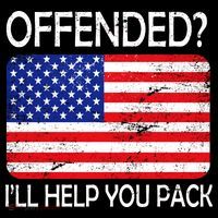 USA Offended I'll Help You Pack Kids T-Shirt thumb 4