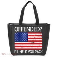 USA Offended I'll Help You Pack Tote Bag thumb 0