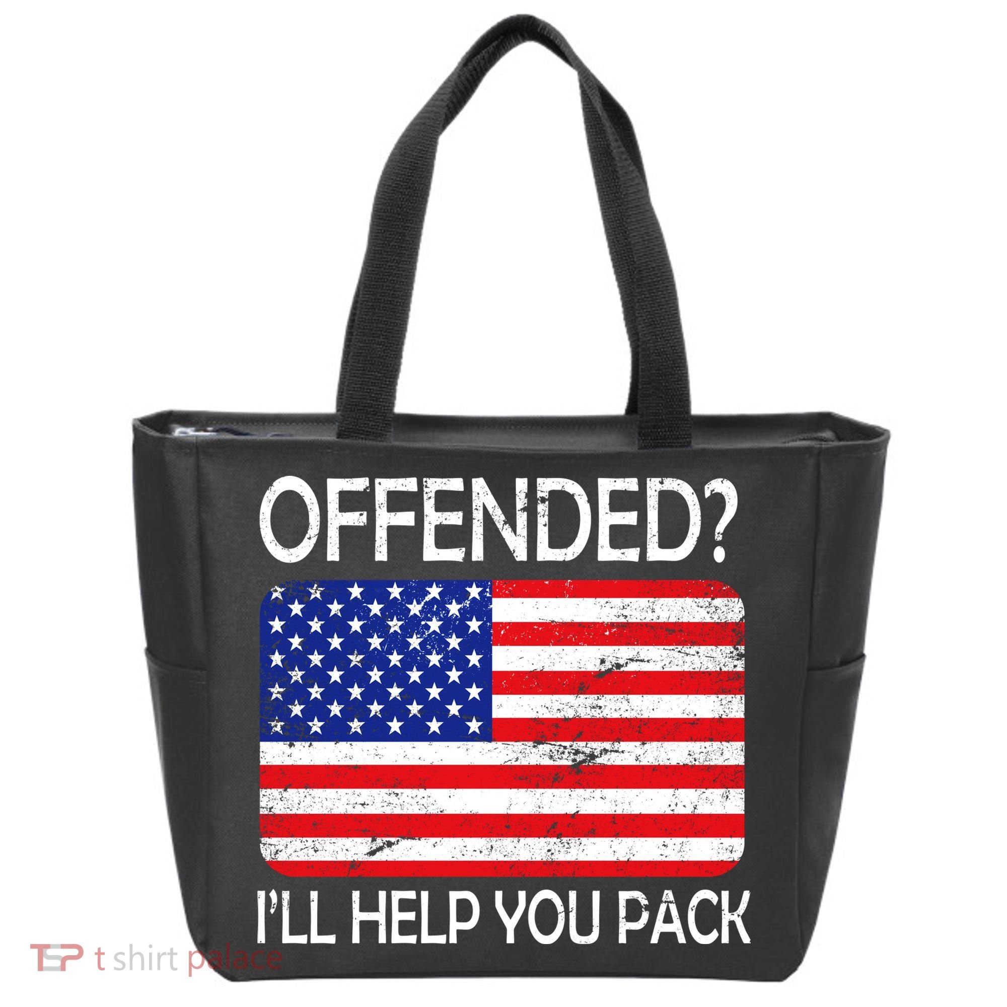 USA Offended I'll Help You Pack Tote Bag