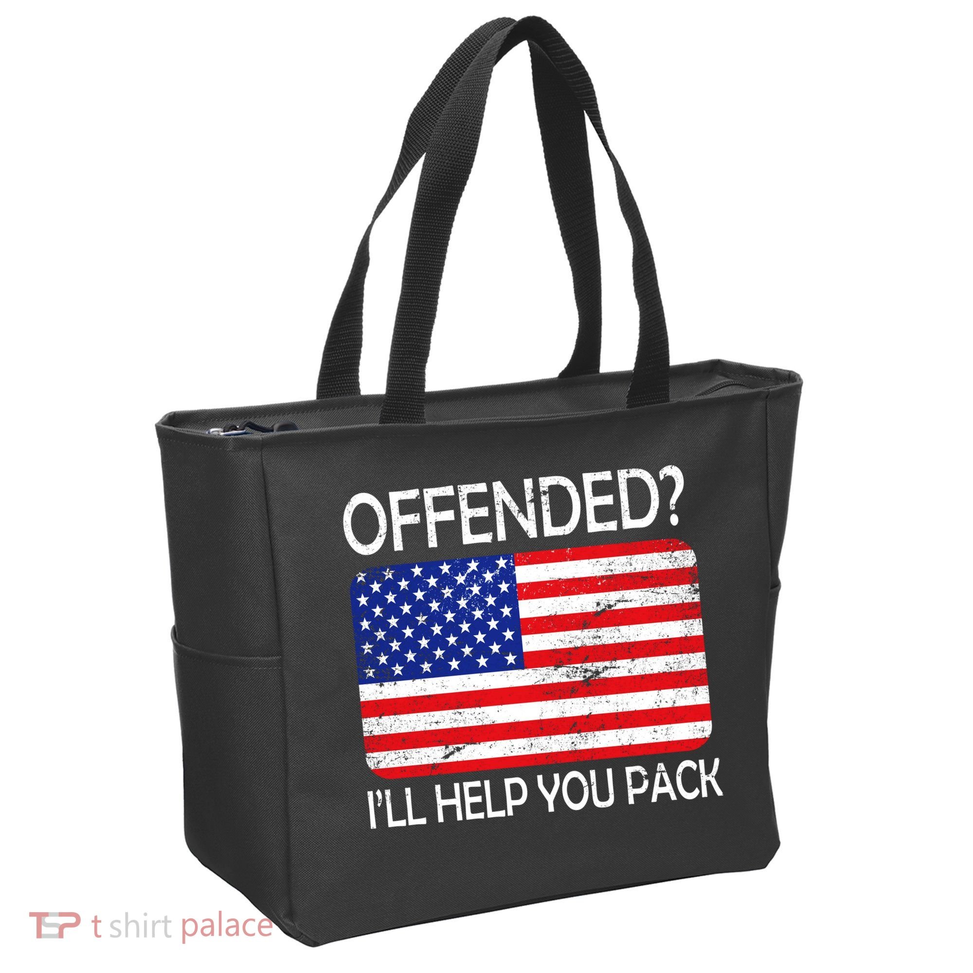 USA Offended I'll Help You Pack Tote Bag