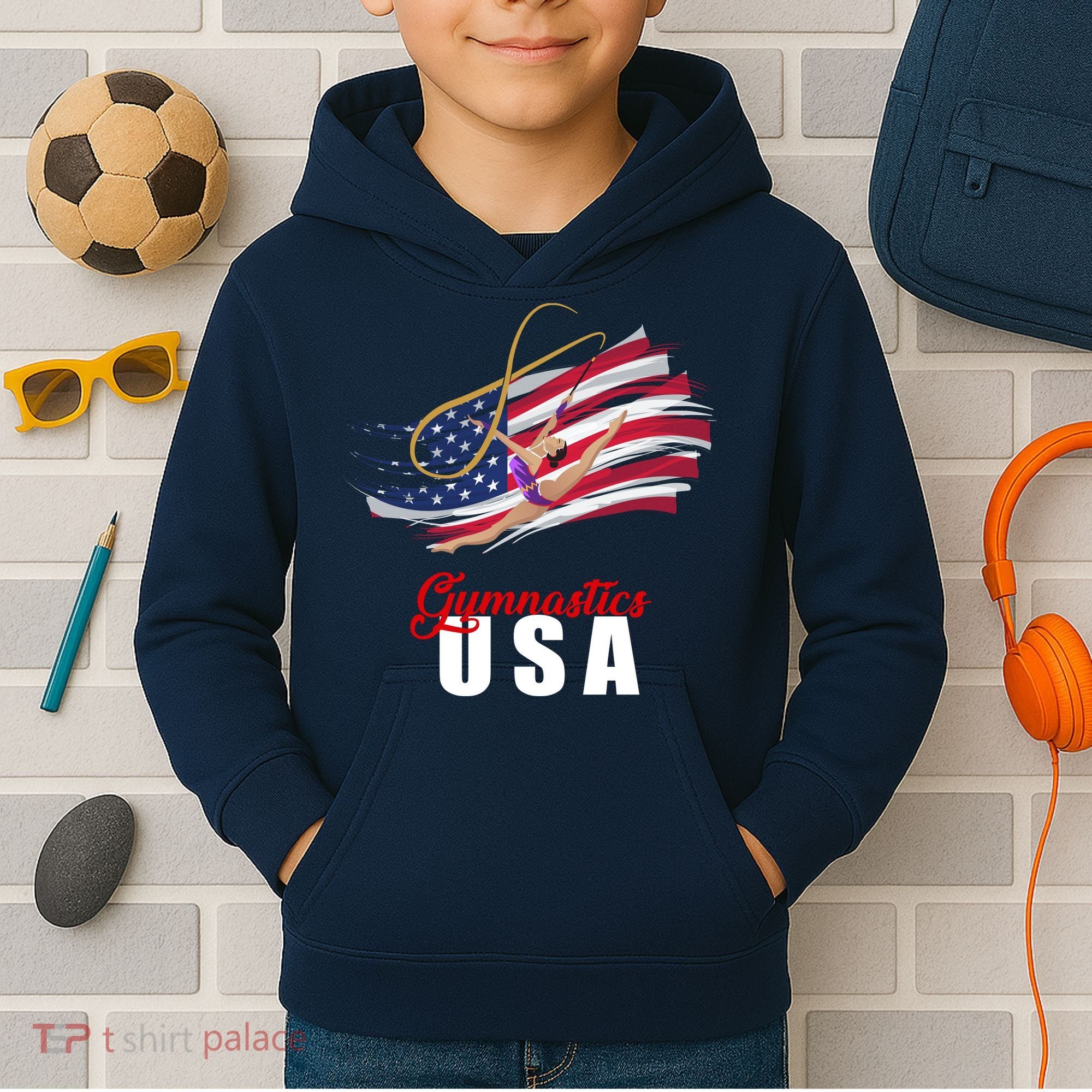 USA Olympics Gymnastics Team Kids Hoodie