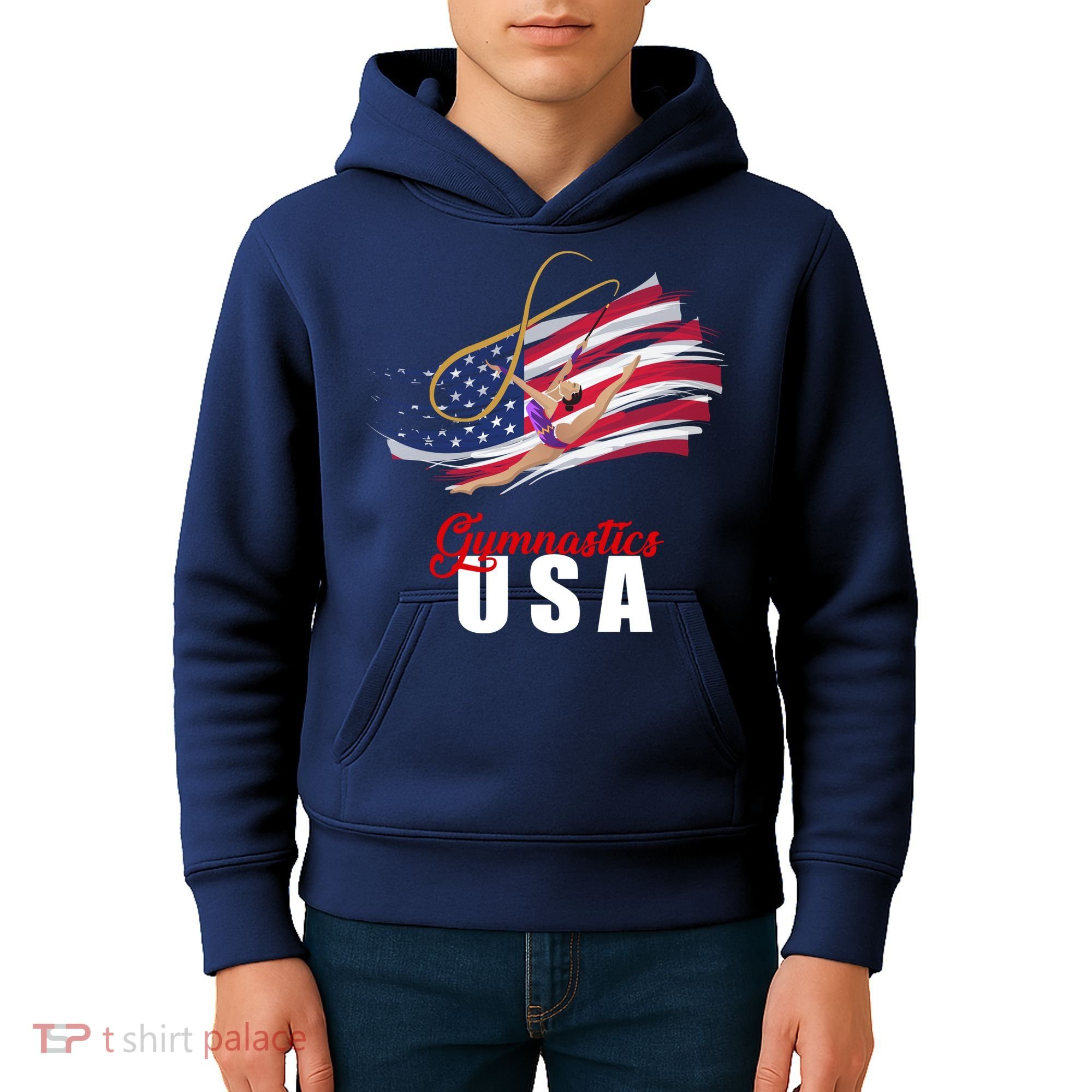 USA Olympics Gymnastics Team Kids Hoodie