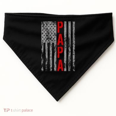 USA PAPA Retro Vintage Flag USA-Made Doggie Bandana