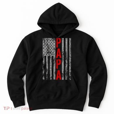 USA PAPA Retro Vintage Flag Hoodie